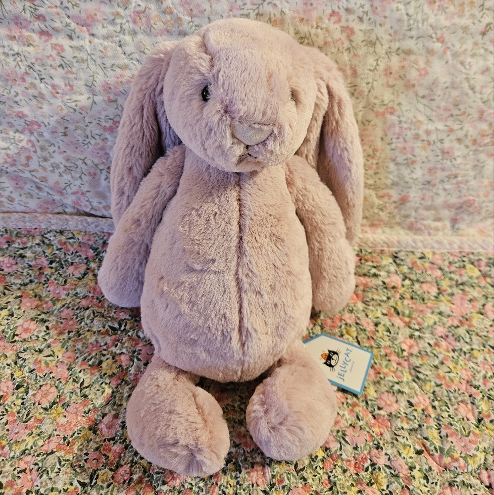 New NWT Jellycat Medium Bashful Bunny Tulip Pink